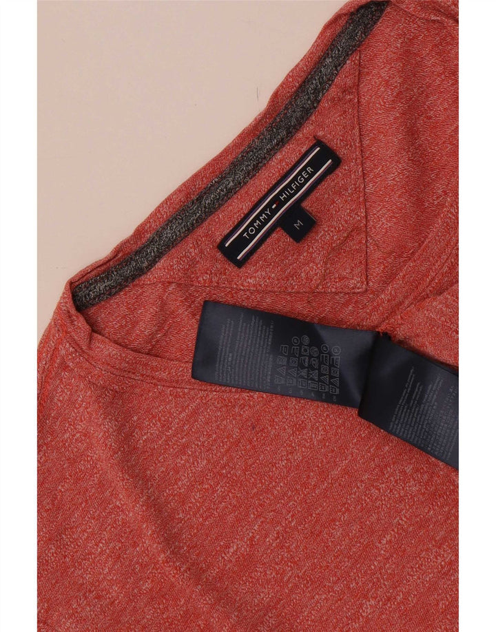 Tommy Hilfiger Camiseta para hombre Top Medium de algodón moteado rojo