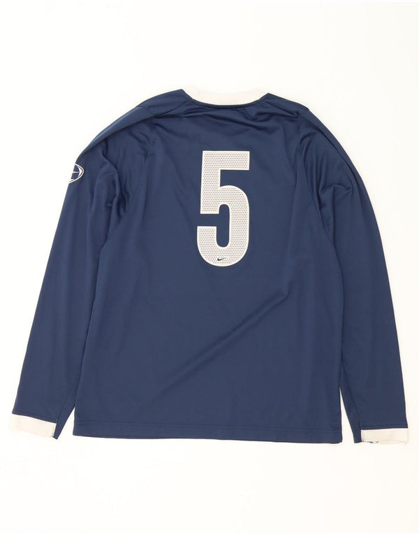 Nike Camiseta gráfica para hombre de manga larga UK 39/41 Medium Azul marino Poliéster