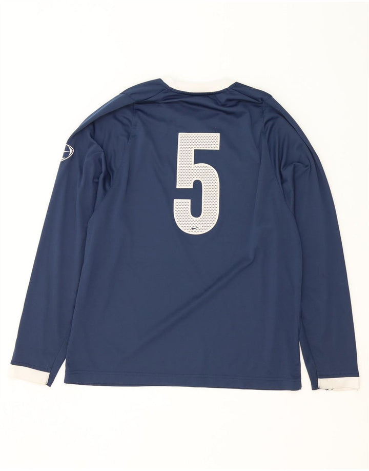 Nike Camiseta gráfica para hombre de manga larga UK 39/41 Medium Azul marino Poliéster