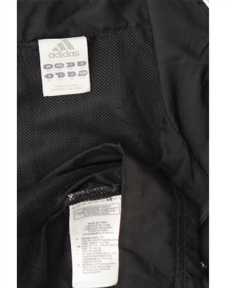 ADIDAS Chaqueta de chándal para mujer UK 10 Small Black Poliéster