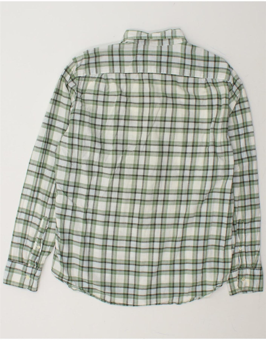 J. CREW Mens Shirt Medium Green Check Cotton Vintage J. Crew and Second-Hand J. Crew from Messina Hembry 