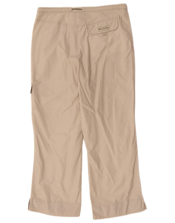 Columbia Pantalones Cortos Cargo De Pierna Ancha para Mujer Pequeños W27 L24 Algodón Beige