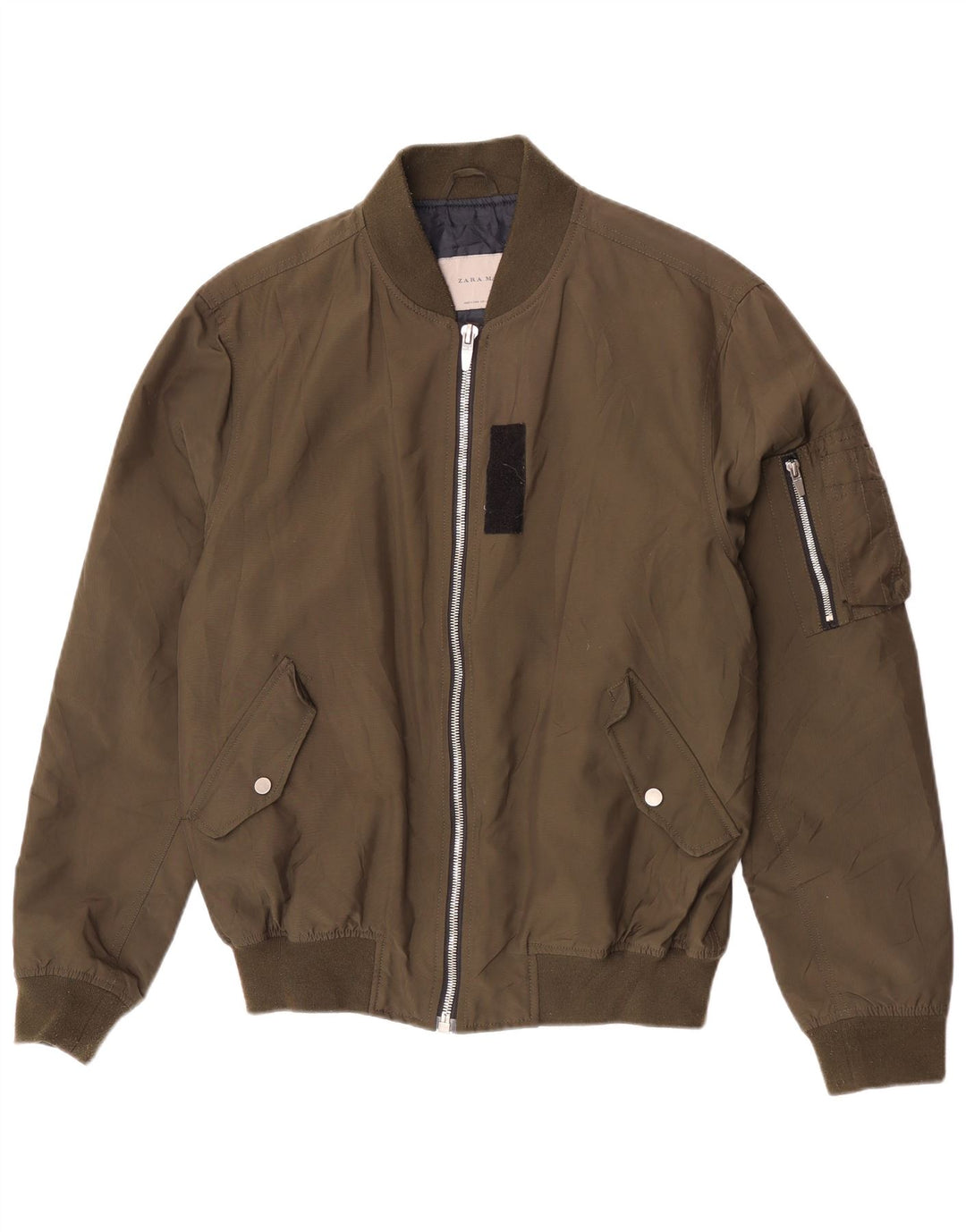 Zara Mens Bomber Jacket UK 40 Large Caqui