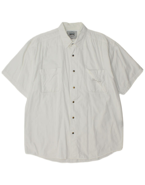 Wrangler Camisa Manga Corta Hombre 2XL Algodón Blanco