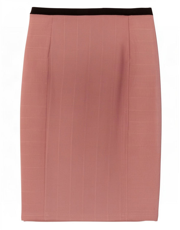 Zara Mujer Falda Lápiz W26 Small Rosa Colorblock