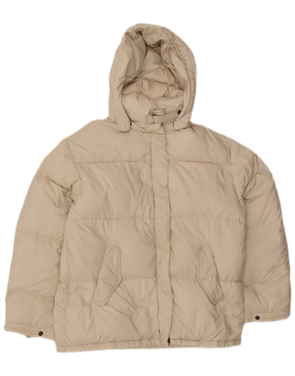 Ciesse Piumini Chaqueta acolchada con capucha para mujer IT 46 Large Poliéster blanco roto