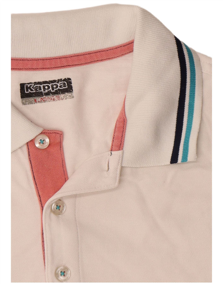 Kappa Polo Hombre Grande Blanco Algodón