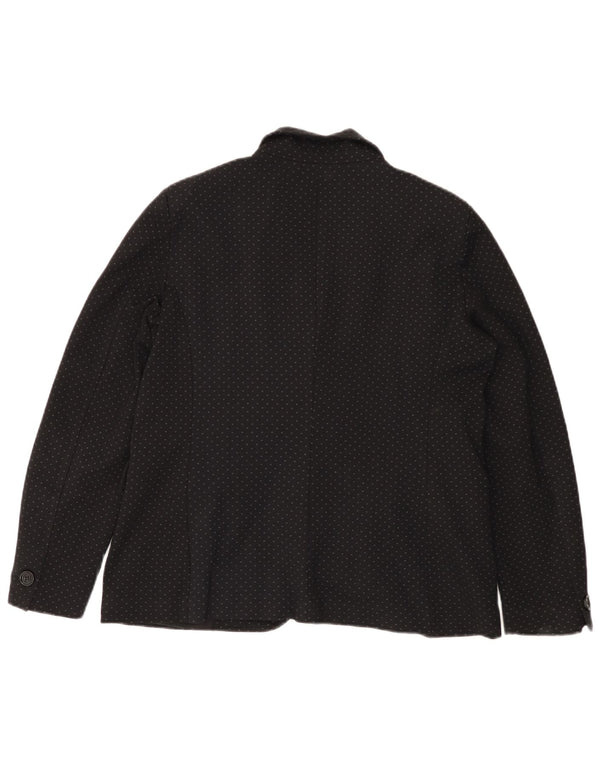 TRUSSARDI JEANS Chaqueta tipo blazer de 1 botón para mujer IT 44 Mediana con lunares negros