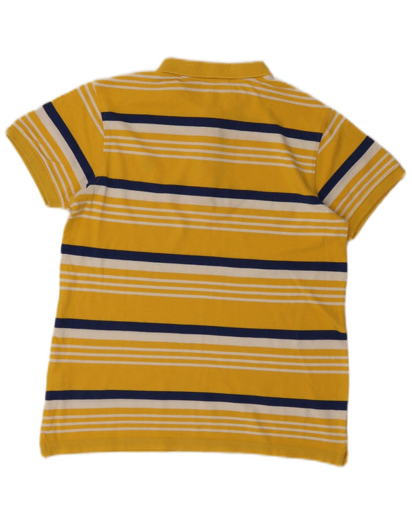 Benetton Polo para Niño 13-14 Años Grande Amarillo De Algodón A Rayas