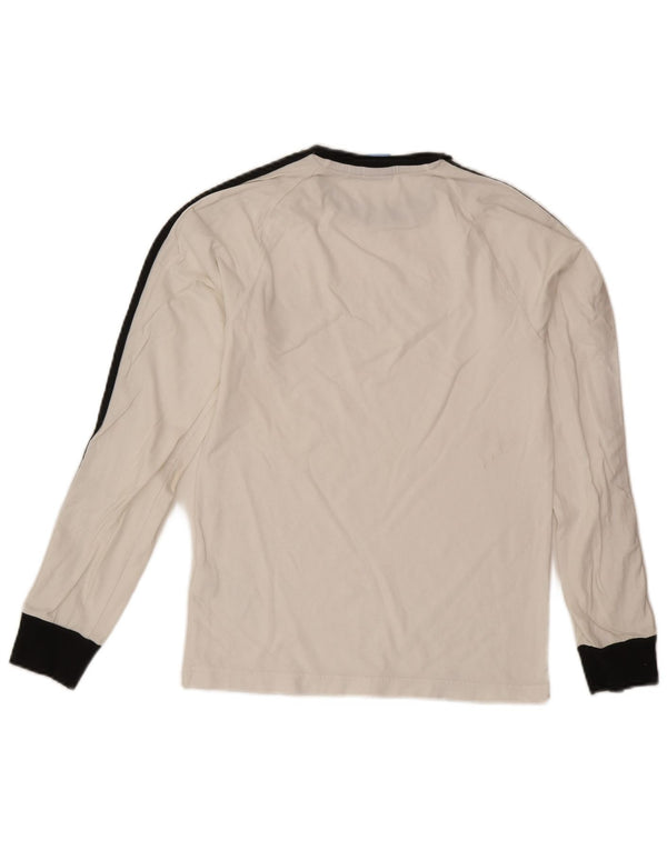 Adidas Hombre Graphic Top Manga Larga XS Algodón Blanco