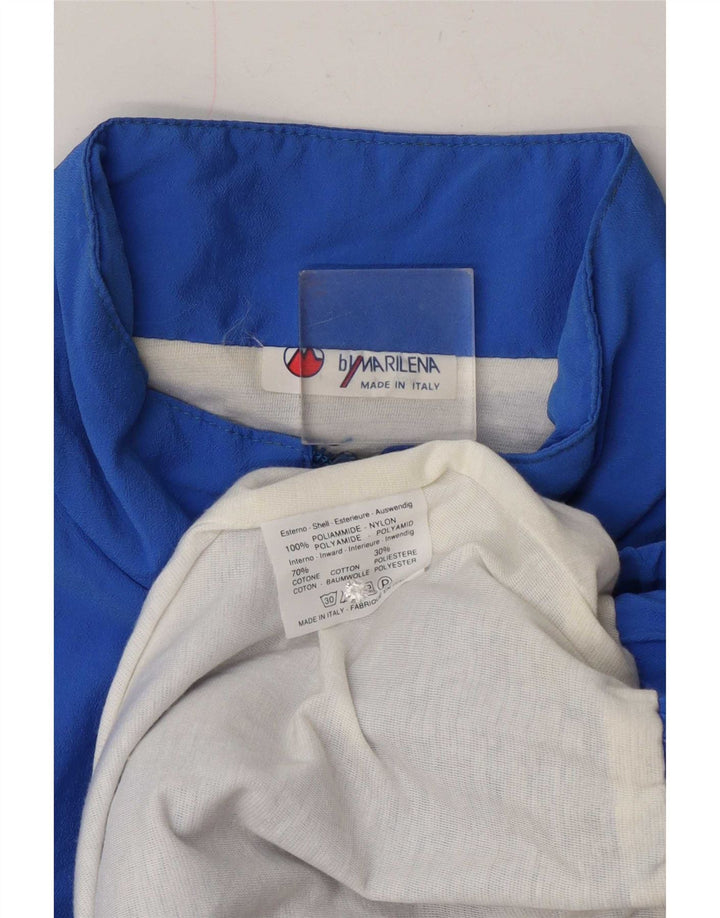 MARILENA Chaqueta superior de chándal para hombre IT 52 Poliamida azul grande