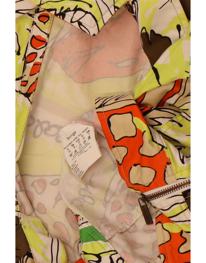 Chaqueta Bomber Corta Mujer Swinger IT 42 Medium Estampado Animal Multicolor