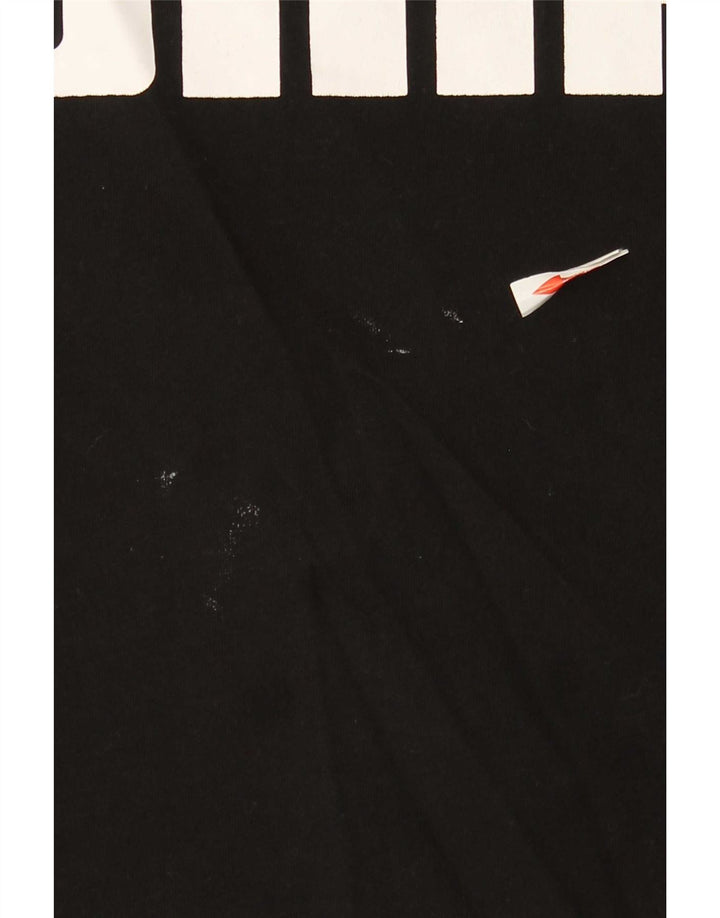 Puma - Camiseta gráfica para hombre, talla pequeña, algodón negro