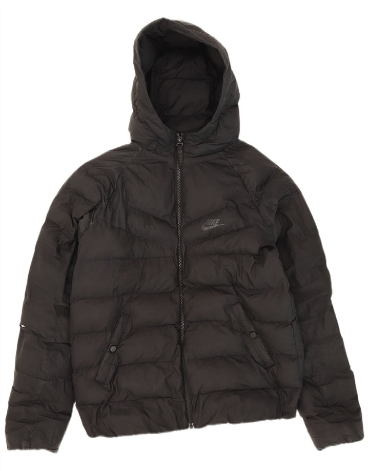 Nike Chaqueta acolchada con capucha para niño 13-14 años XL Negro Poliéster