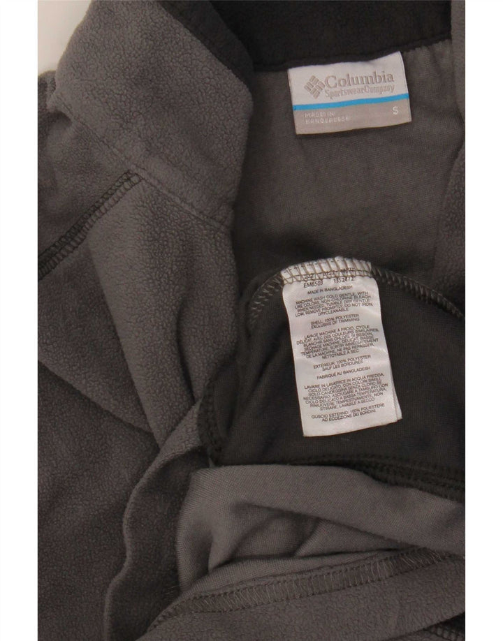 Columbia Jersey De Polar Con Cremallera Y Cuello Para Hombre Pequeño Poliéster Color Block Gris