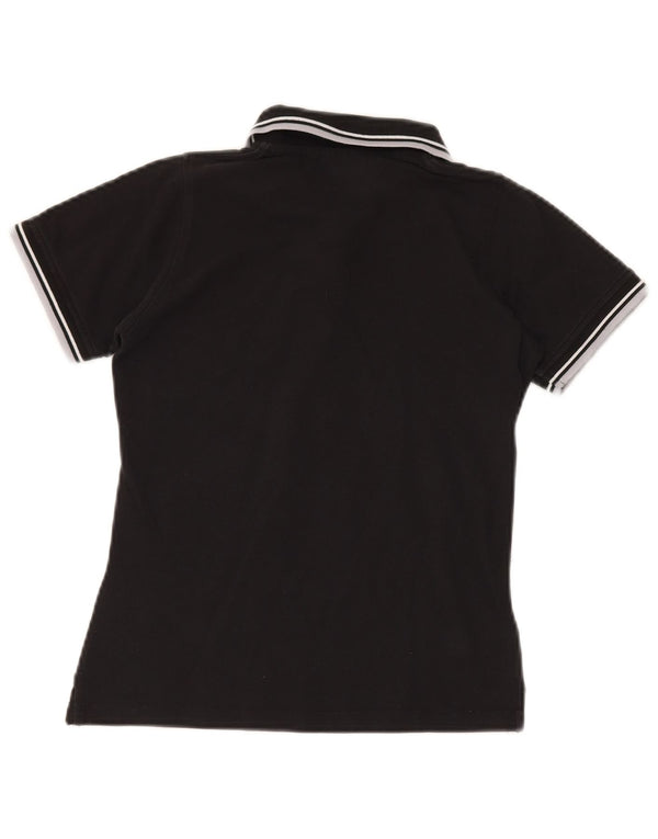 Diadora Polo para mujer UK 10 Small Algodón negro