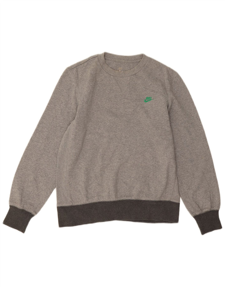 Nike - Sudadera para hombre, talla 38/40, algodón moteado gris medio