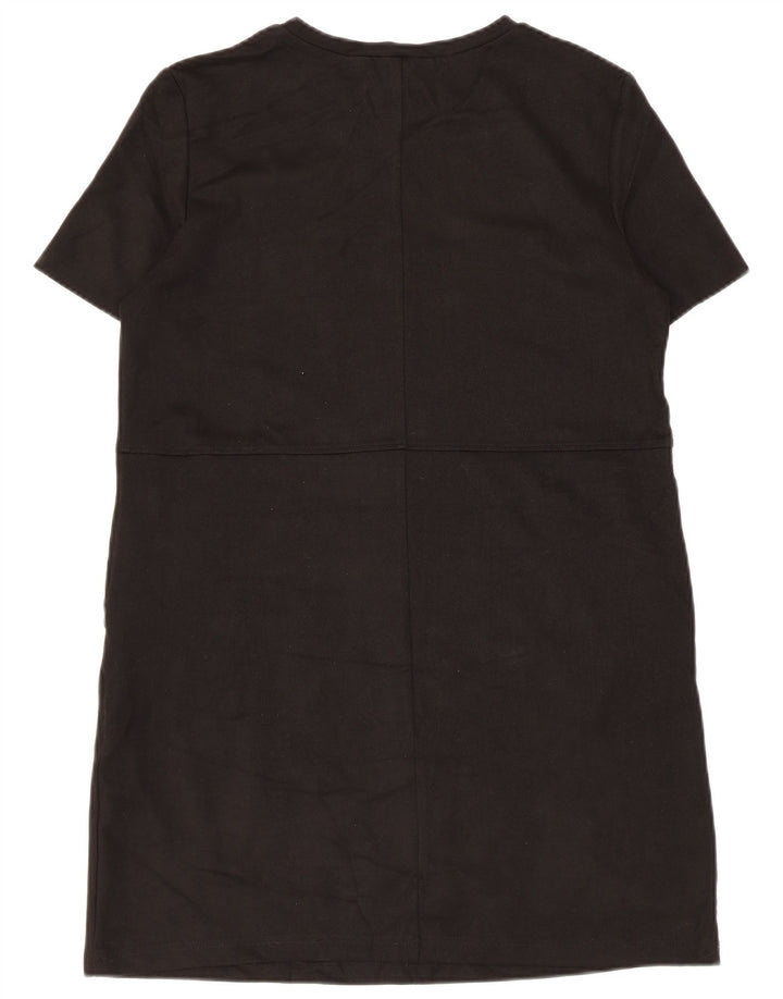 Zara Mujer Vestido Recto UK 44 Mediano Negro