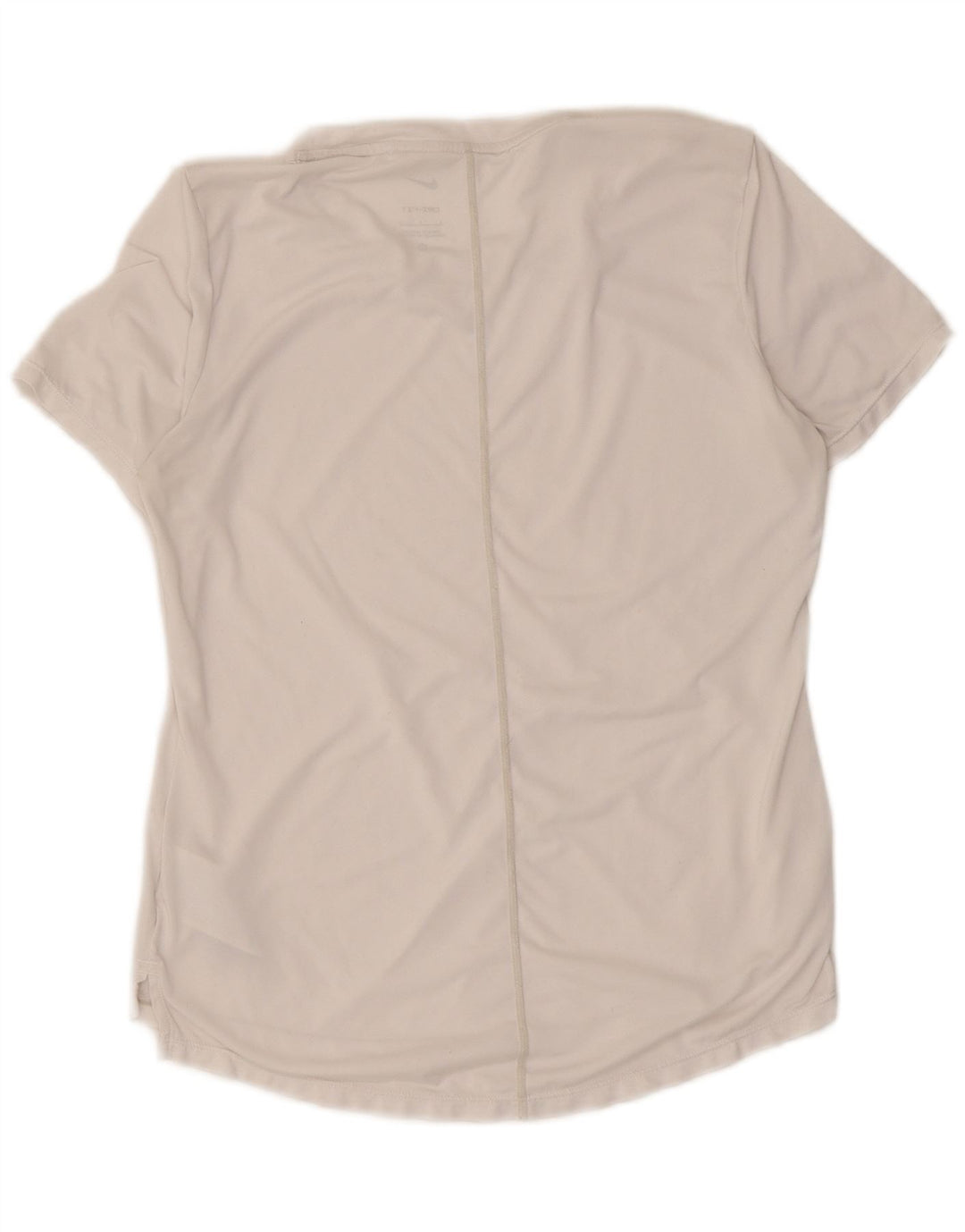 Nike Mujer Dri Fit Camiseta Top UK 10 Small Blanco Poliéster