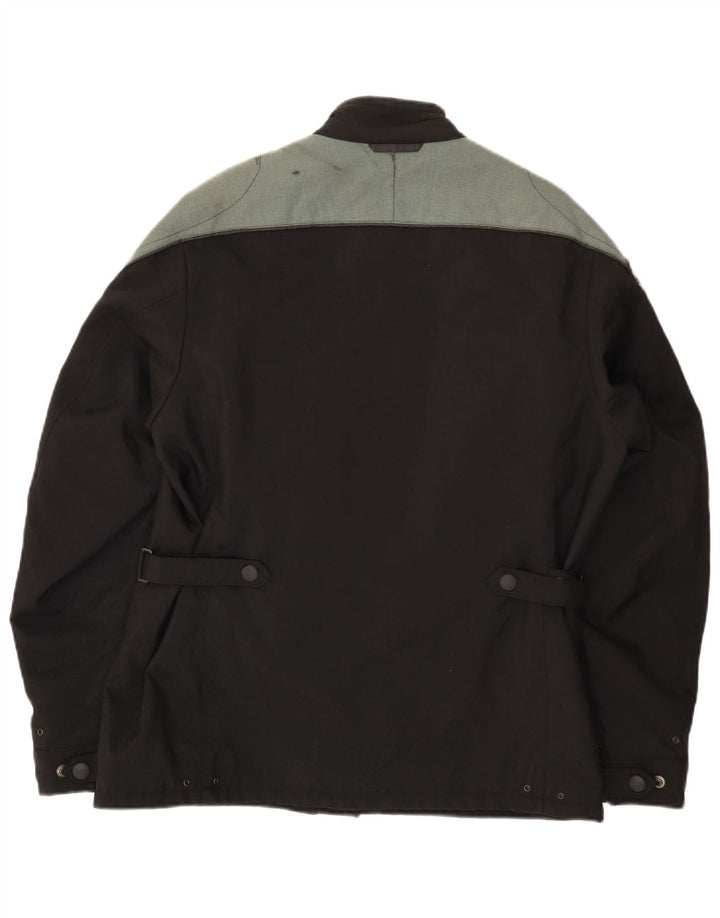Brema Mens Graphic Racer Jacket IT 50 Grande Negro Colorblock