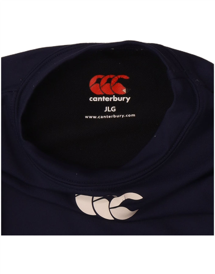 Canterbury Boys Graphic Top Manga Larga 8-9 Años Grande Azul Marino