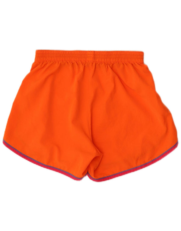 Under Armour Pantalones cortos deportivos para mujer UK 8 Small Naranja Poliéster a rayas