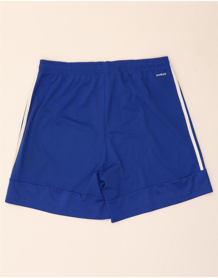 Adidas - Pantalones cortos deportivos Aeroready para hombre, poliéster azul grande