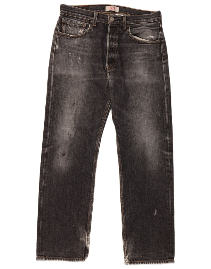 LEVI'S Jeans rectos 501 para hombre W32 L32 Algodón negro