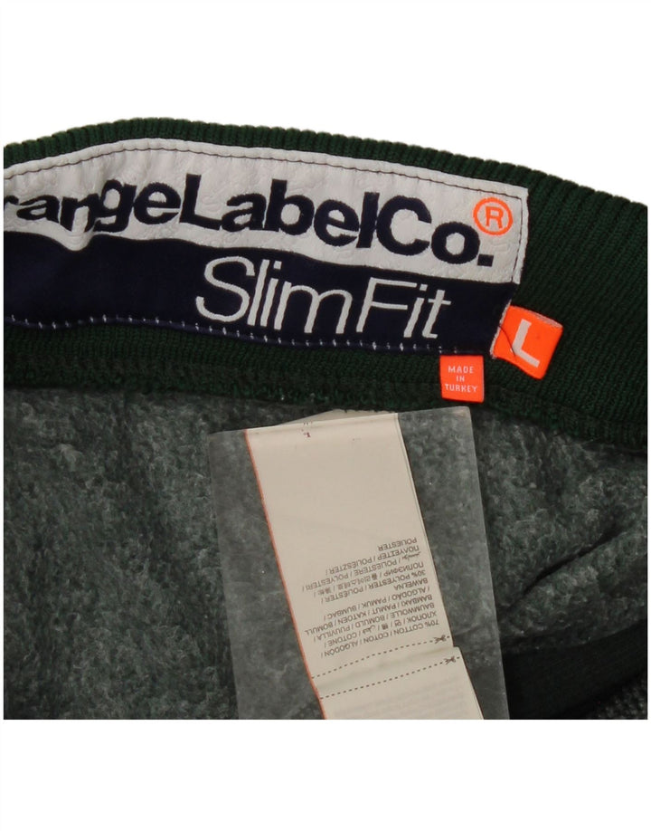 SUPERDRY Hombre Slim Fit Pantalones De Chándal Joggers Large Khaki Cotton