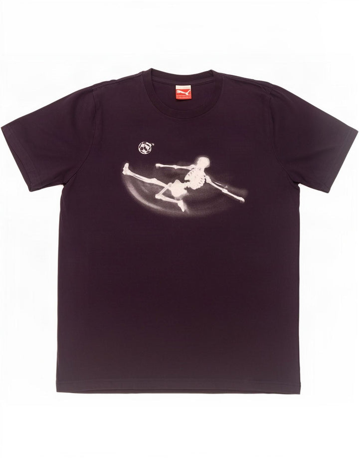 Camiseta Puma Hombre Graphic Top Medium Azul Marino Algodón