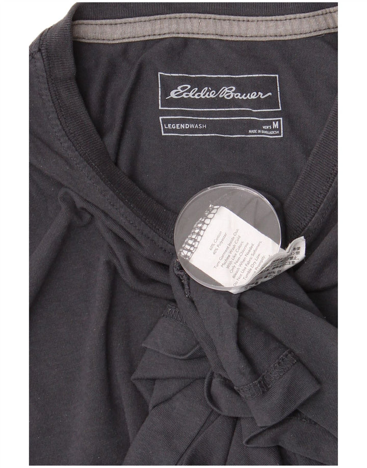EDDIE BAUER Camiseta Hombre Top Algodón Gris Medio