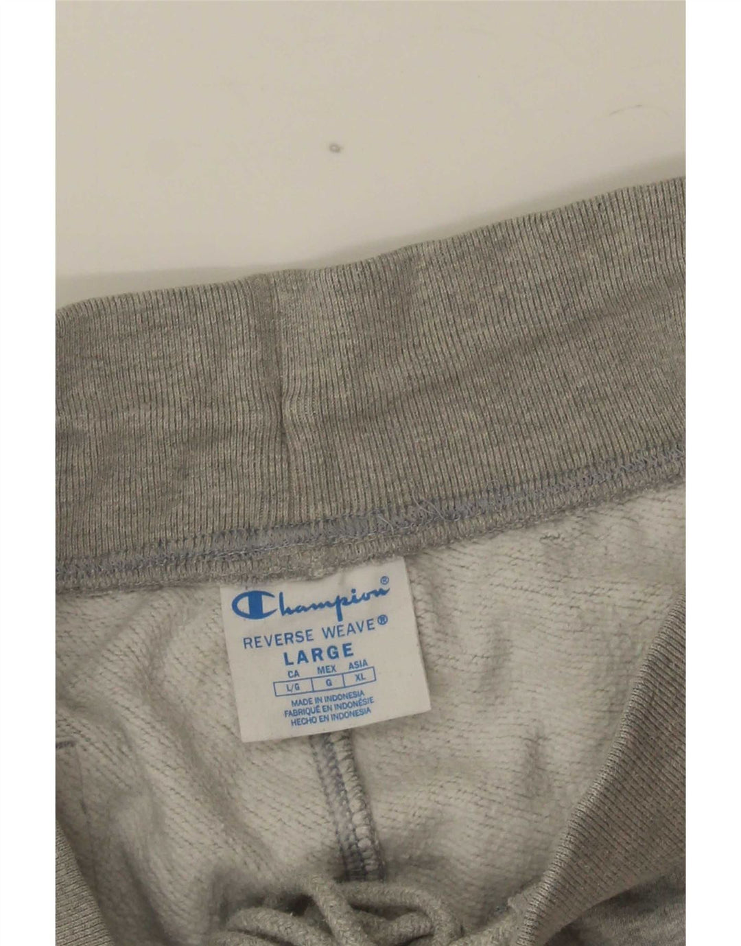 Champion Pantalones cortos deportivos de tejido inverso para hombre, algodón gris grande