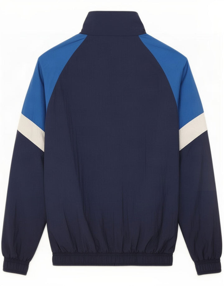 Ellesse Mens Chándal Top Chaqueta Pequeña Azul Marino Colorblock Poliéster
