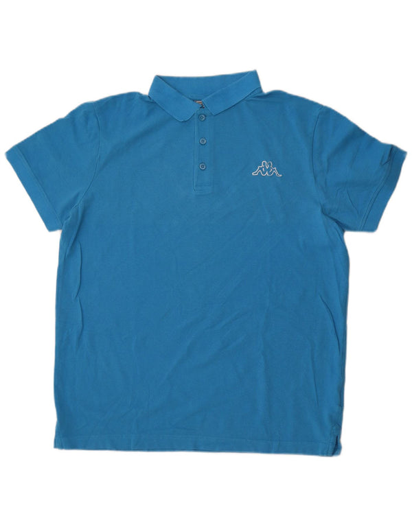 Polo Kappa Hombre Grande Azul Algodón
