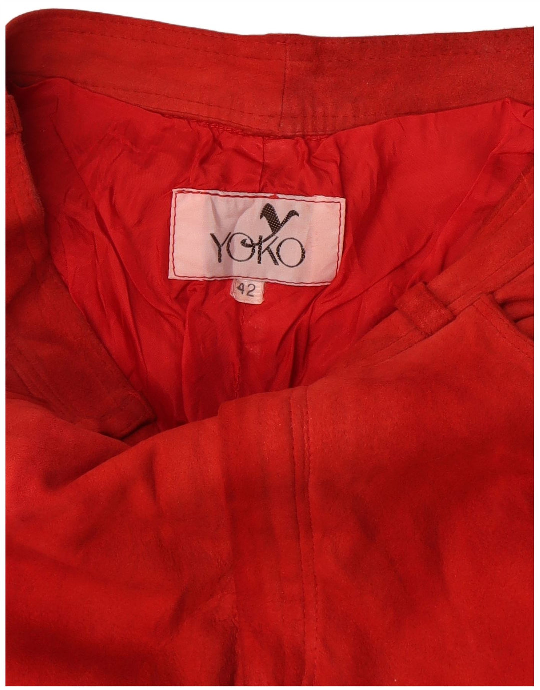 Yoko Pantalones informales ajustados para mujer IT 42 Medium W28 L31 Rojo