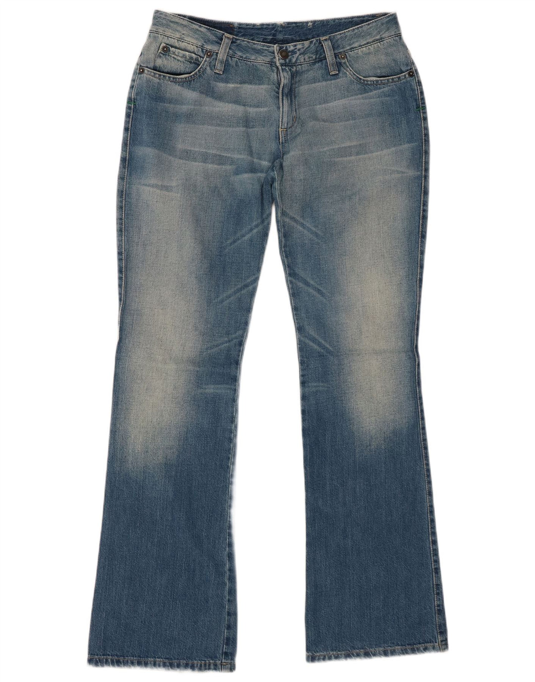 Vaqueros Bootcut Mujer Benetton IT 44 Medium W32 L32 Algodón Azul