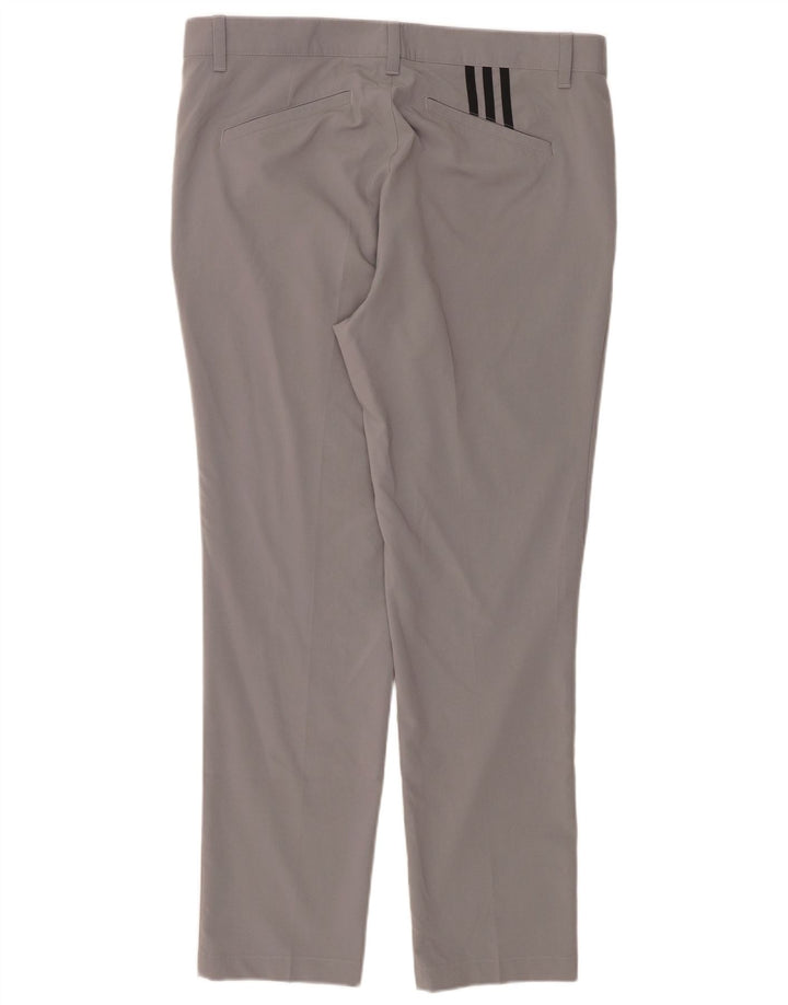 ADIDAS Pantalón chino ajustado para hombre W34 L30 Algodón gris
