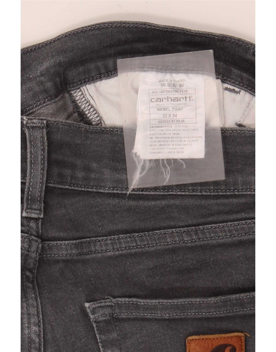 Vaqueros Carhartt Mujer Slim W32 L34 Algodón Gris