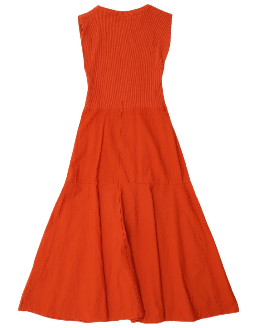 Zara Vestido largo sin mangas para mujer UK 8 Small Naranja