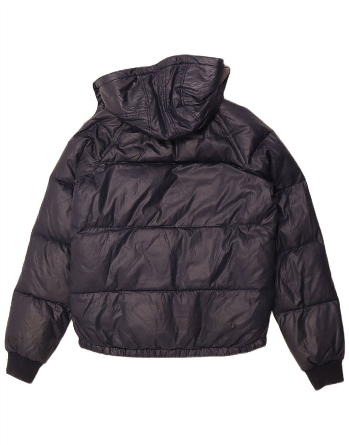 Sisley Chaqueta acolchada con capucha para hombre UK 36 Small Azul marino
