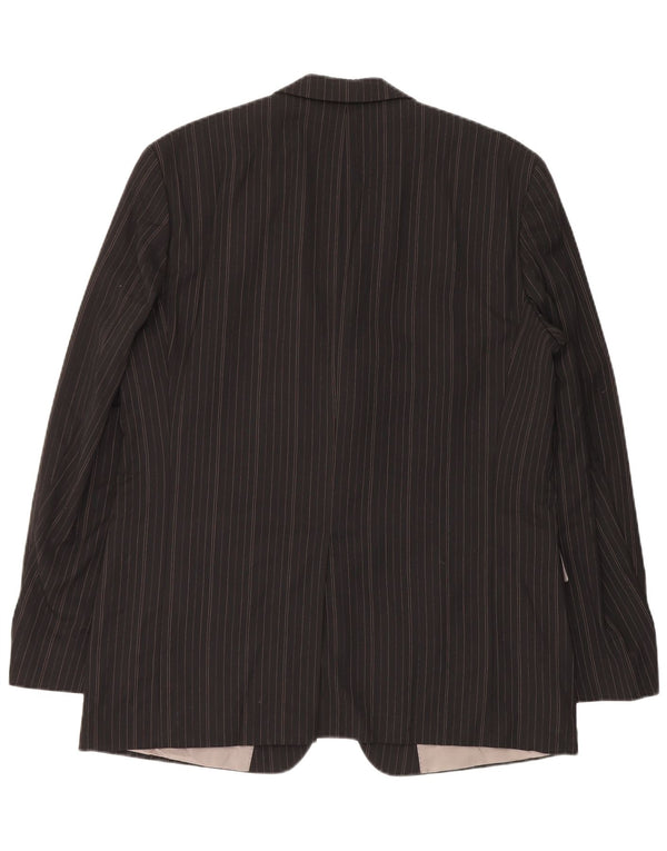 HUGO BOSS Chaqueta tipo blazer de 3 botones para hombre EU 54 2XL Rayas negras