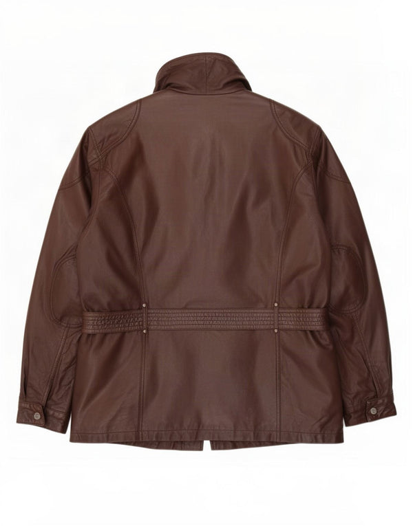 Mauricio Chaqueta de cuero para hombre IT 56 3XL Marrón