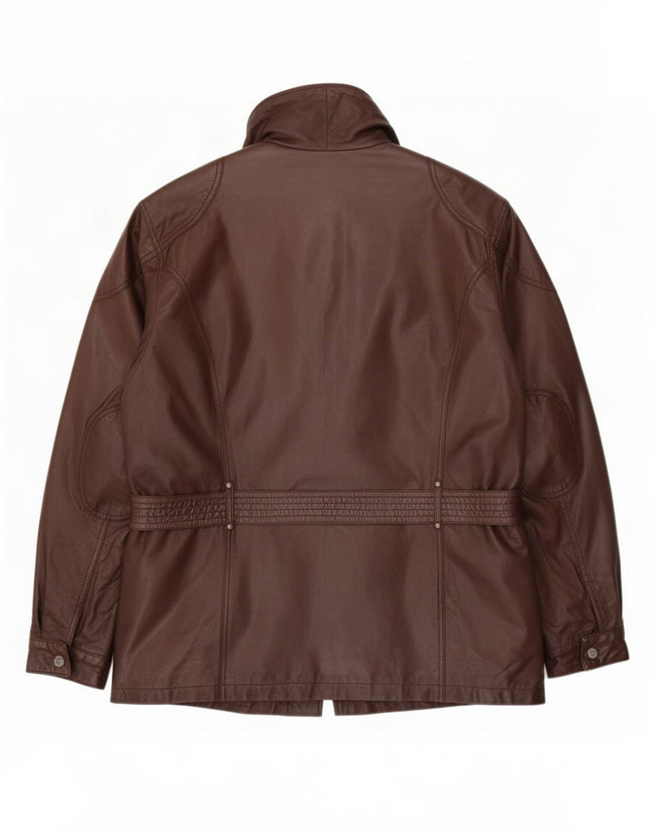 Mauricio Chaqueta de cuero para hombre IT 56 3XL Marrón