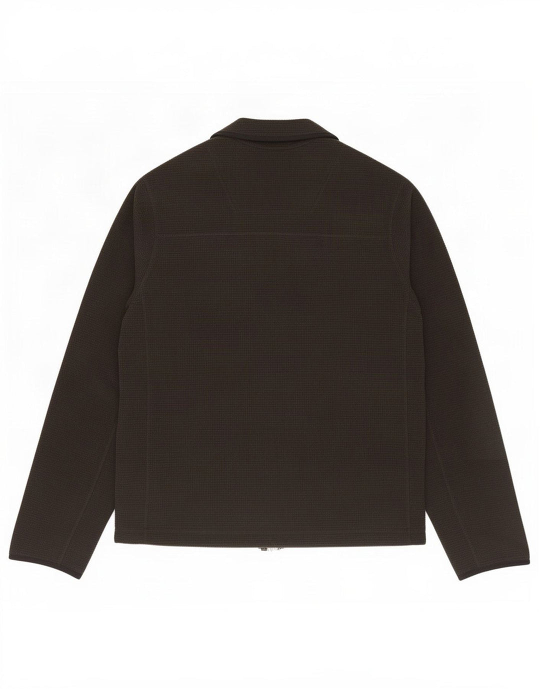 Timberland Jersey de forro polar con cuello y cremallera para hombre, poliéster negro grande