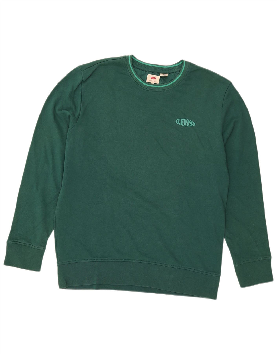 Levi's Hombre Sudadera Jumper XL Verde Algodón