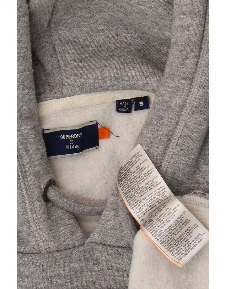 Superdry Jersey con capucha para hombre de algodón moteado gris pequeño
