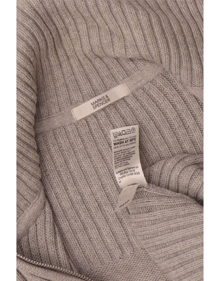 Marks & Spencer - Cárdigan para mujer, talla 40, algodón gris grande