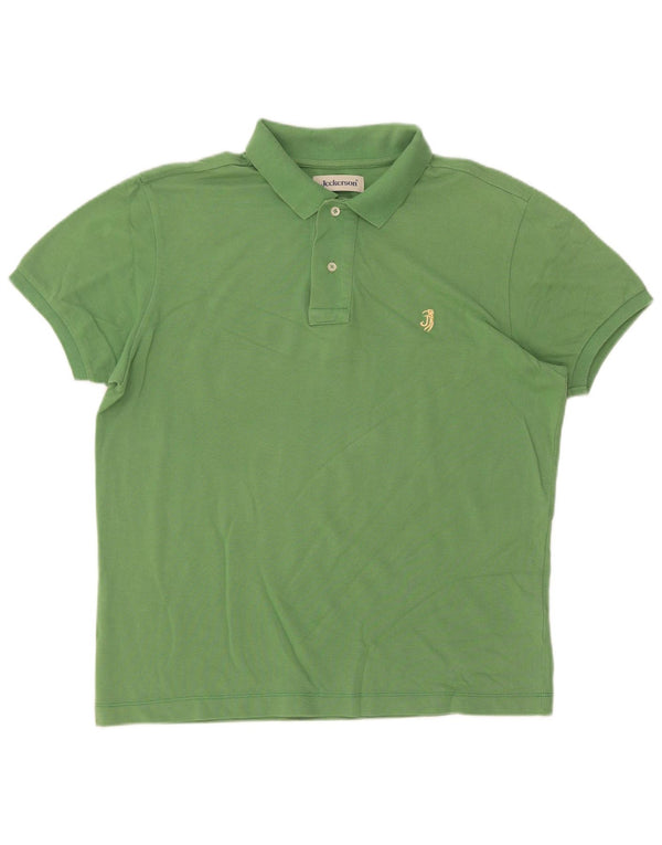 Jeckerson Polo para hombre grande verde