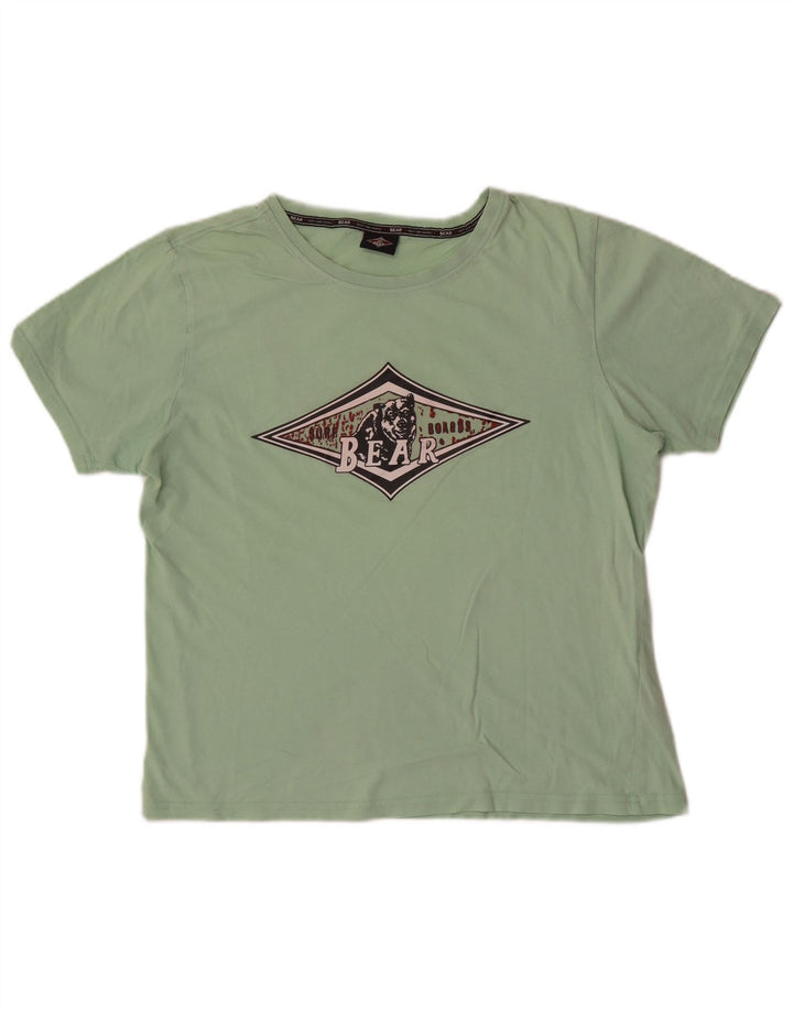 Bear - Camiseta gráfica para hombre, color verde medio