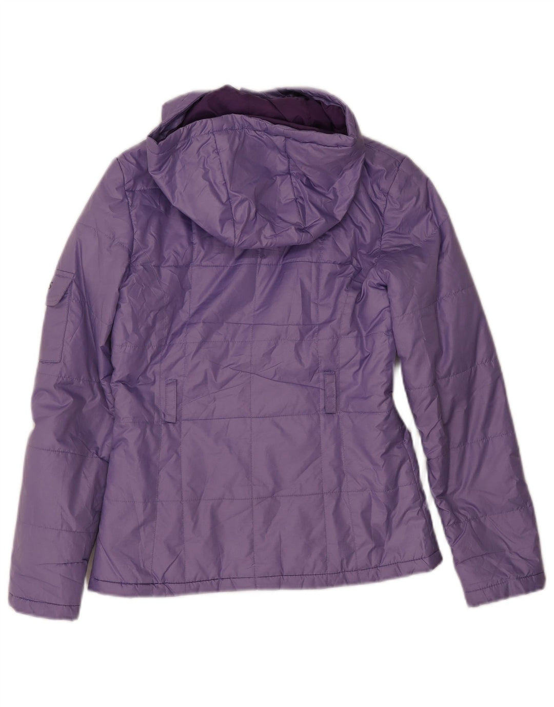 Asics Chaqueta acolchada con capucha para mujer UK 10 Small Púrpura Poliéster